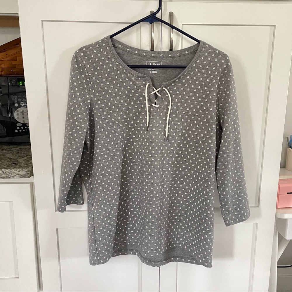 L.L. Bean Lace-Up Tee